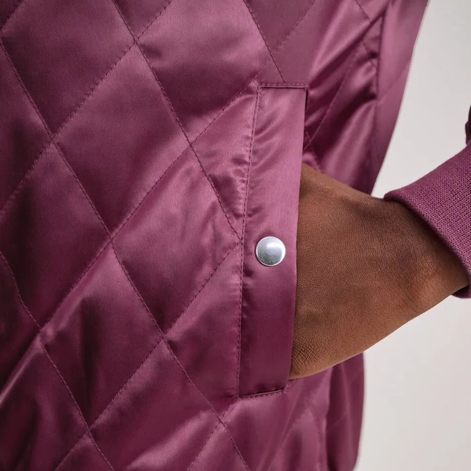 Danson Quilted Maroon Varsity Jacket