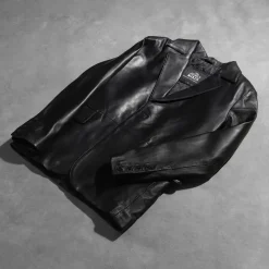 Daron Black Leather Blazer