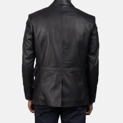 Daron Black Leather Blazer