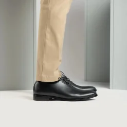 Director Wholecut Black Leather Shoes