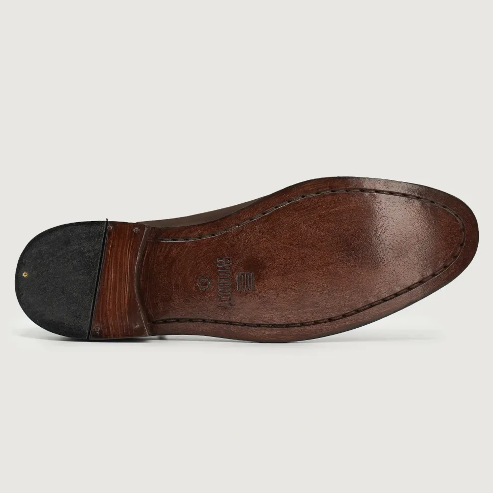 Director Wholecut Brown Leather Shoes