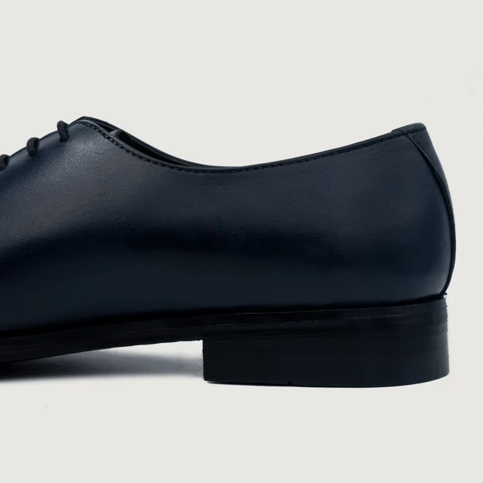 Director Wholecut Midnight Blue Leather Shoes