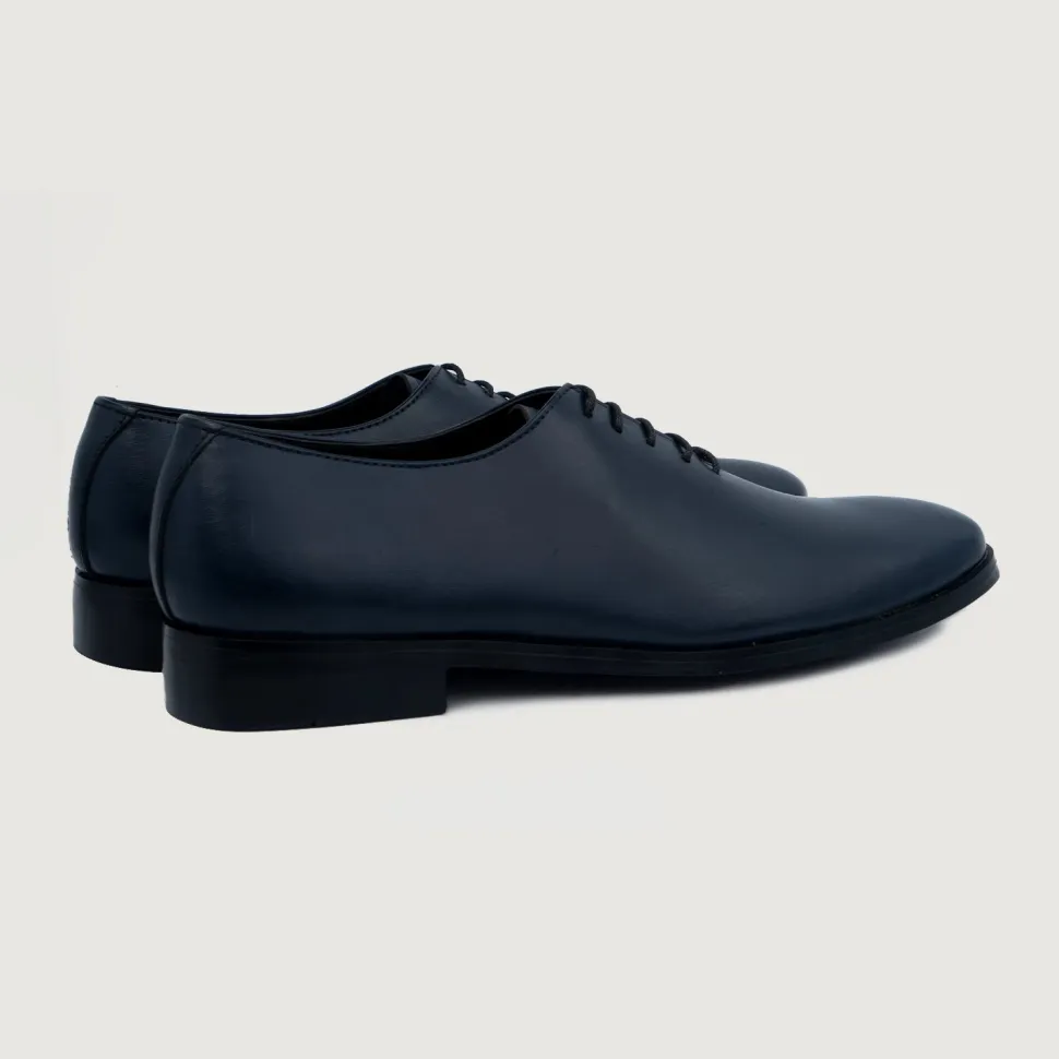 Director Wholecut Midnight Blue Leather Shoes