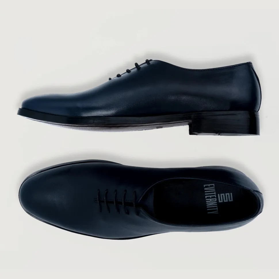 Director Wholecut Midnight Blue Leather Shoes
