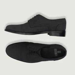 Dirk Brogues Derby Black Nubuck Leather Shoes
