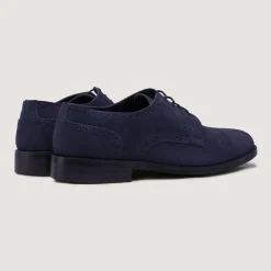 Dirk Brogues Derby Blue Suede Leather Shoes - StudGuard