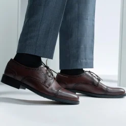 Dirk Brogues Derby Brown Leather Shoes - StudGuard