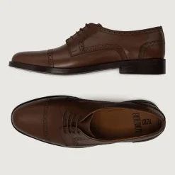 Dirk Brogues Derby Brown Leather Shoes