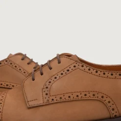 Dirk Brogues Derby Brown Nubuck Leather Shoes