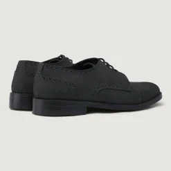 Dirk Brogues Derby Matte Black Nubuck Leather Shoes - StudGuard