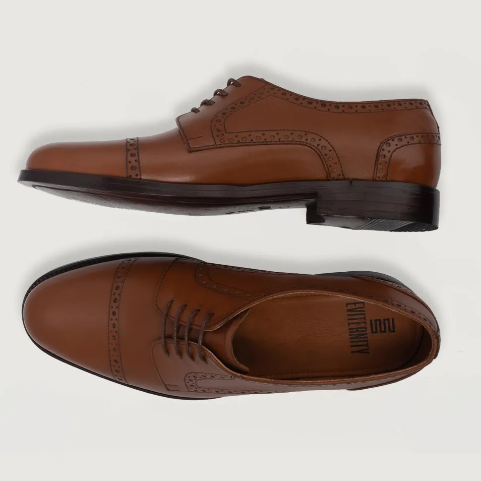 Dirk Brogues Derby Tan Leather Shoes