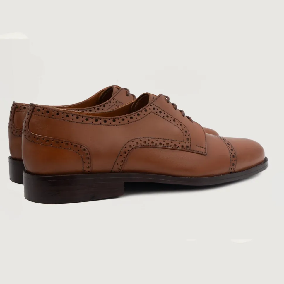 Dirk Brogues Derby Tan Leather Shoes