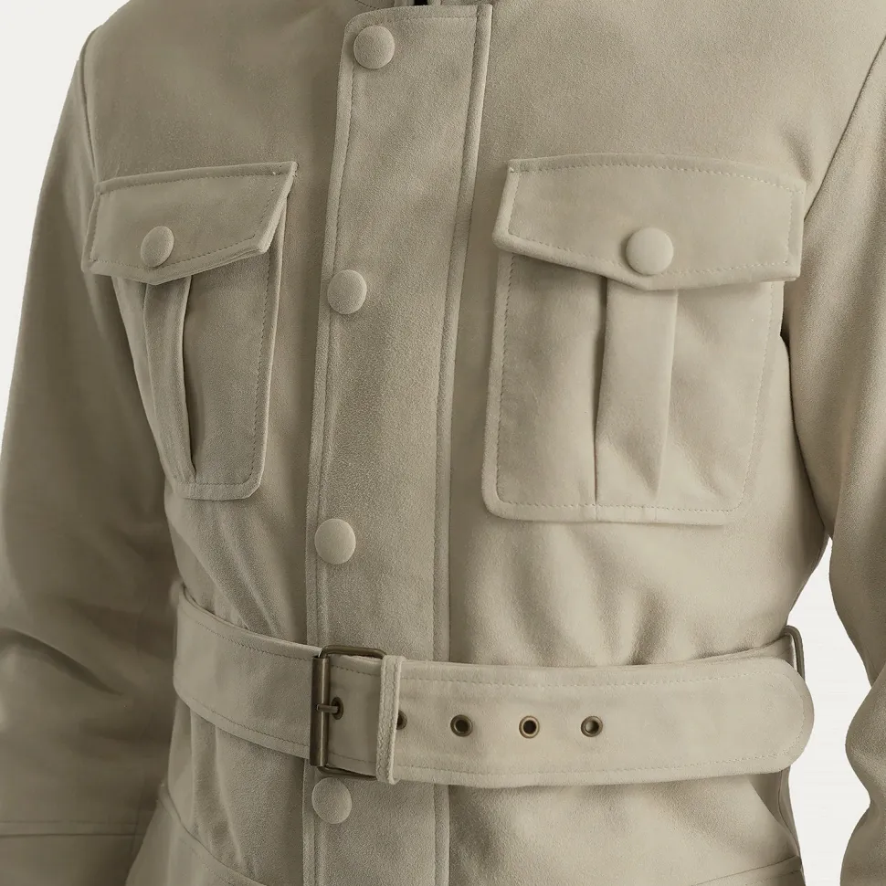 Dolf Off-White Suede Jacket
