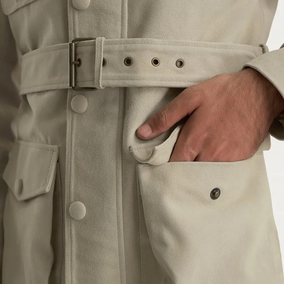 Dolf Off-White Suede Jacket