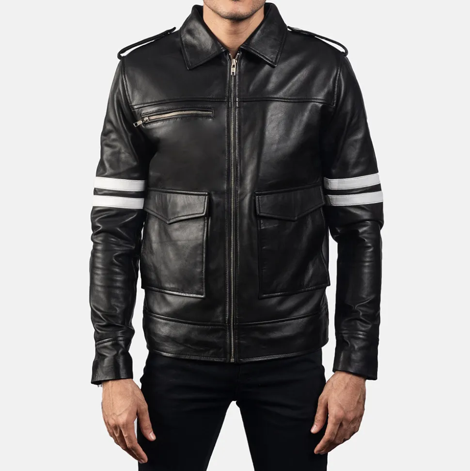 Dragonhide Black Leather Jacket