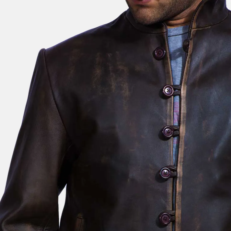 Drakeshire Brown Leather Jacket