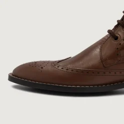 Duster Brogues Derby Brown Leather Boots