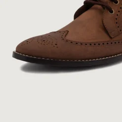 Duster Brogues Derby Oil Pull-up Brown Leather Boots