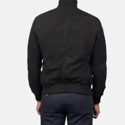 Eaton Black Suede Bomber Jacket