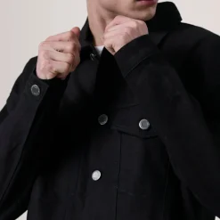 Eddie Black Oversized Denim Trucker Jacket