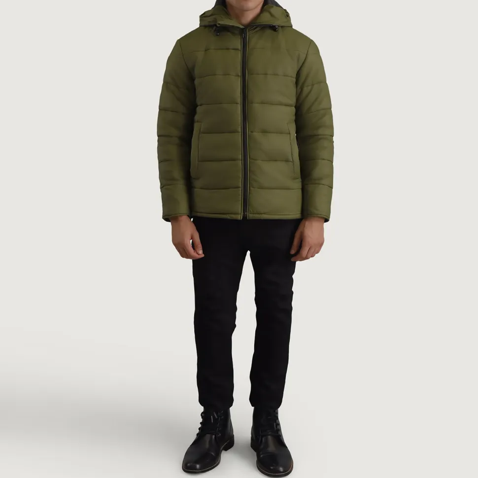 Erico Green Hooded Puffer Jacket