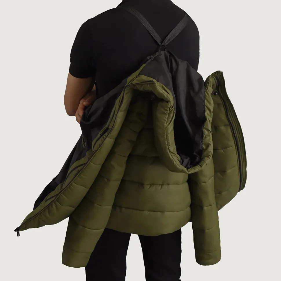 Erico Green Hooded Puffer Jacket