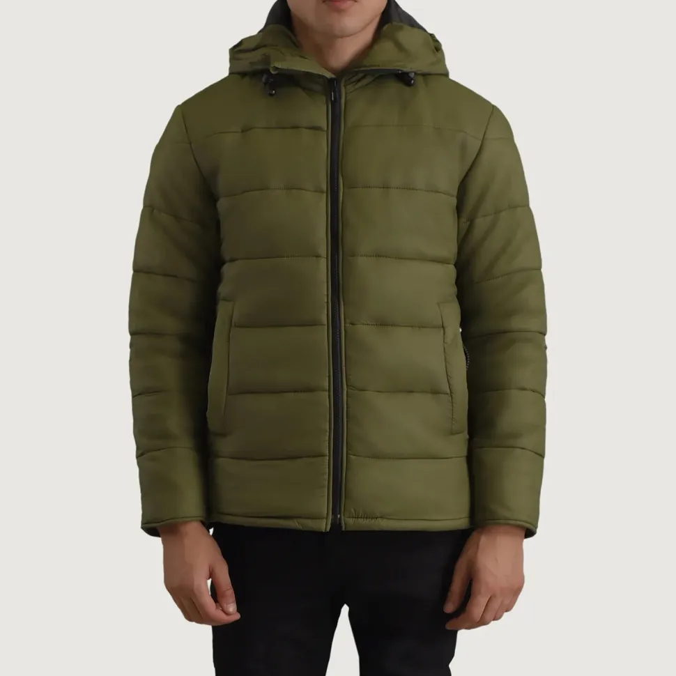 Erico Green Hooded Puffer Jacket