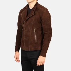 Faisor Mocha Suede Biker Jacket