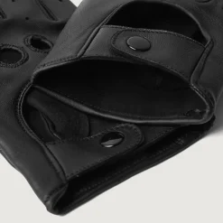 Ferdinand Black Leather Driving Gloves