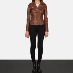 Flashback Brown Leather Biker Jacket