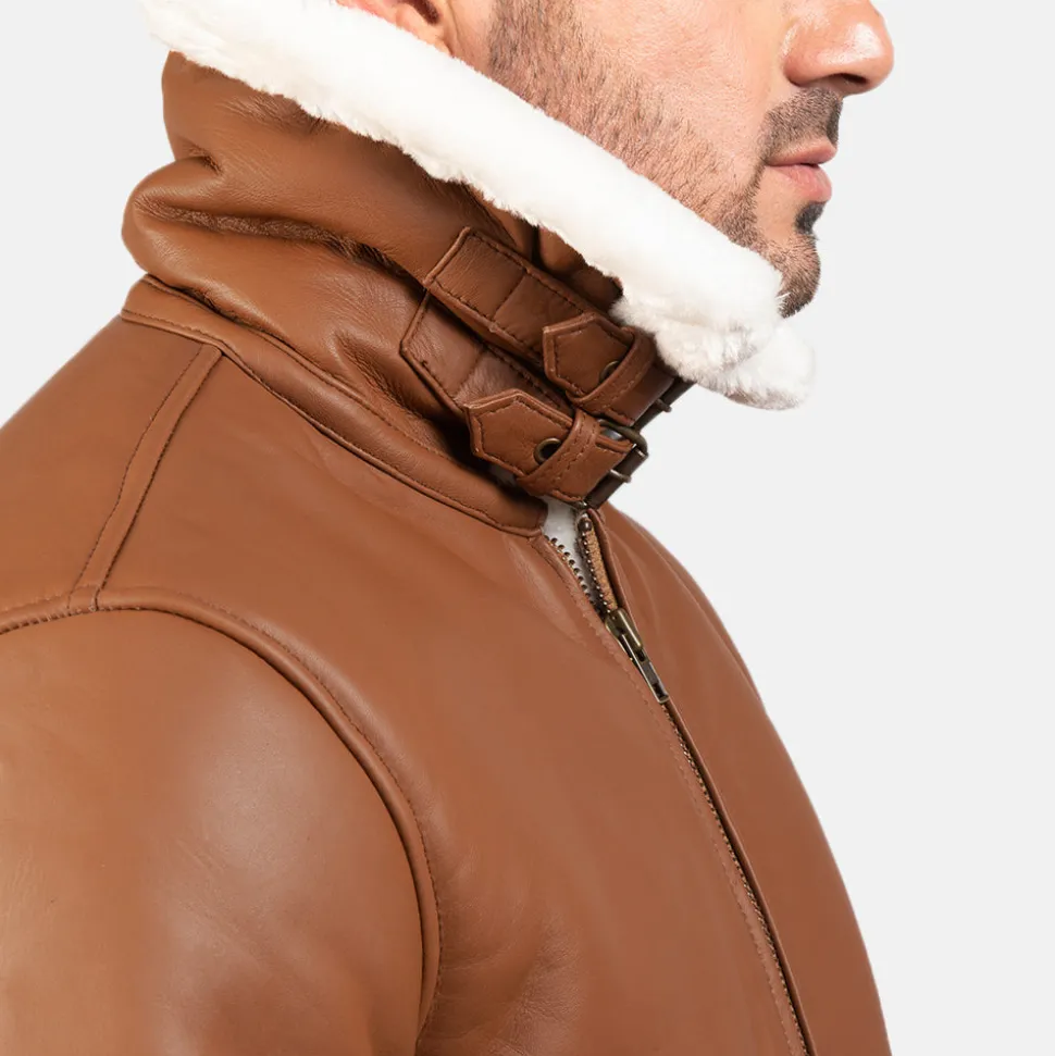 Francis B-3 Brown Leather Bomber Jacket