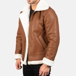 Francis B-3 Brown Leather Bomber Jacket