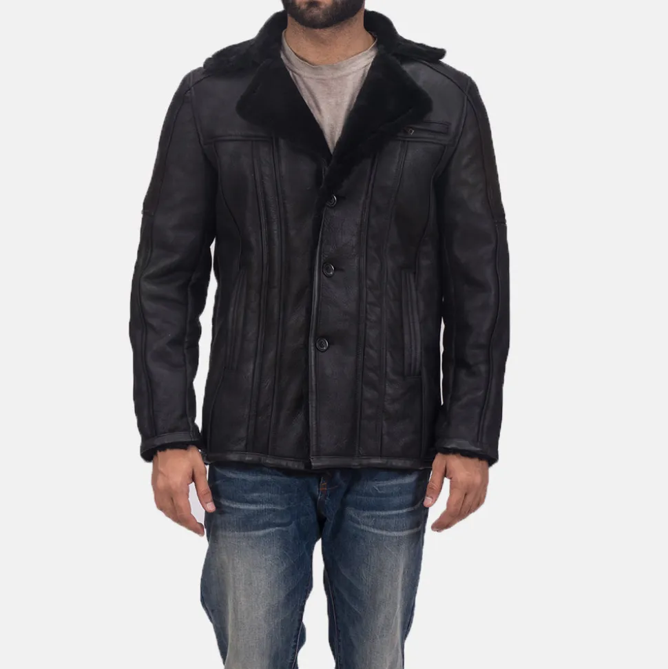 Furcliff Double Face Shearling Leather Coat