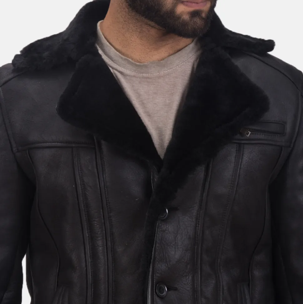 Furcliff Double Face Shearling Leather Coat