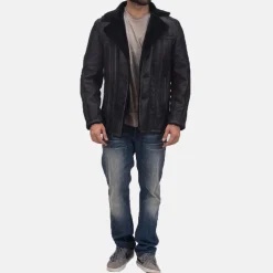 Furcliff Double Face Shearling Leather Coat