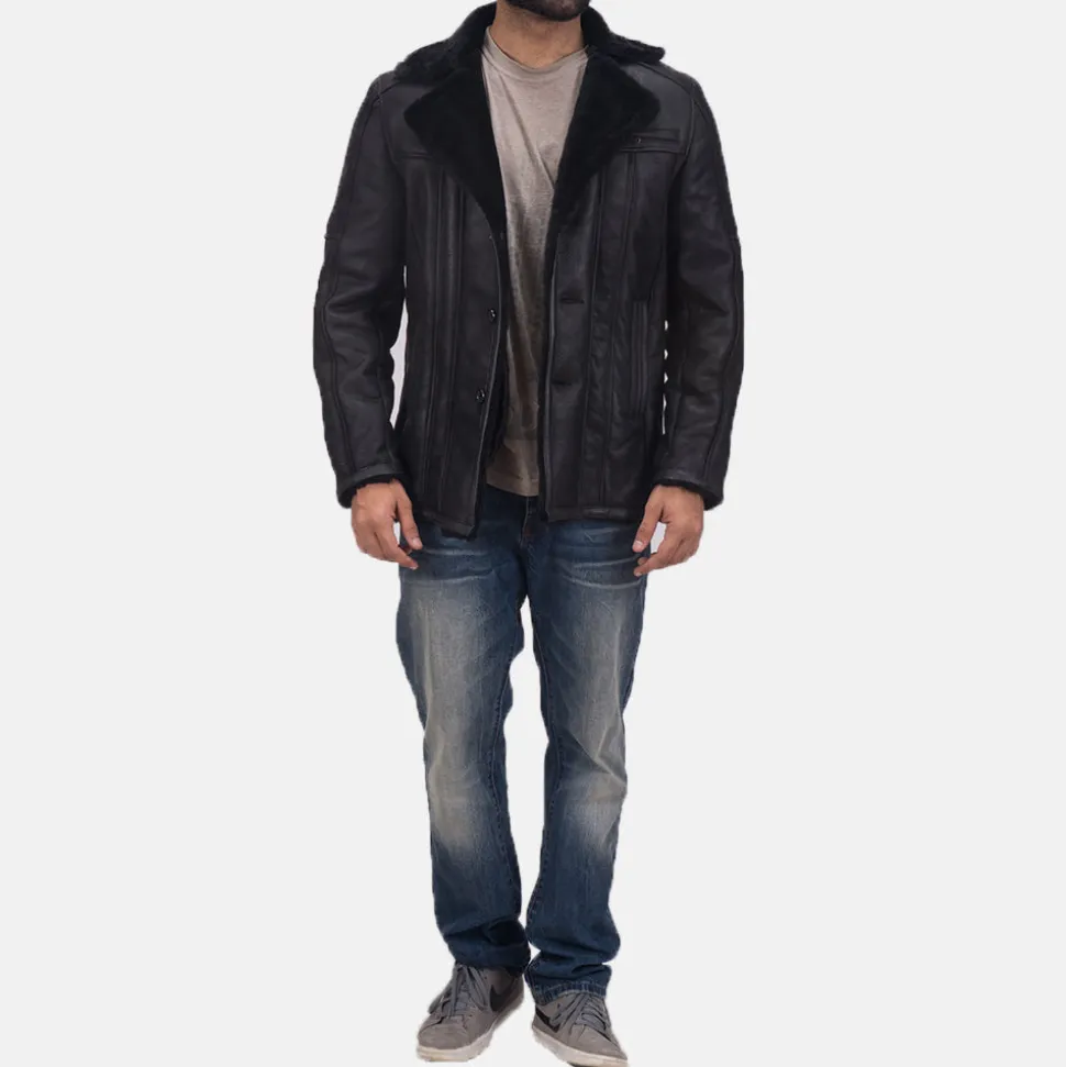 Furcliff Double Face Shearling Leather Coat