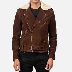 Furton Mocha Suede Biker Jacket