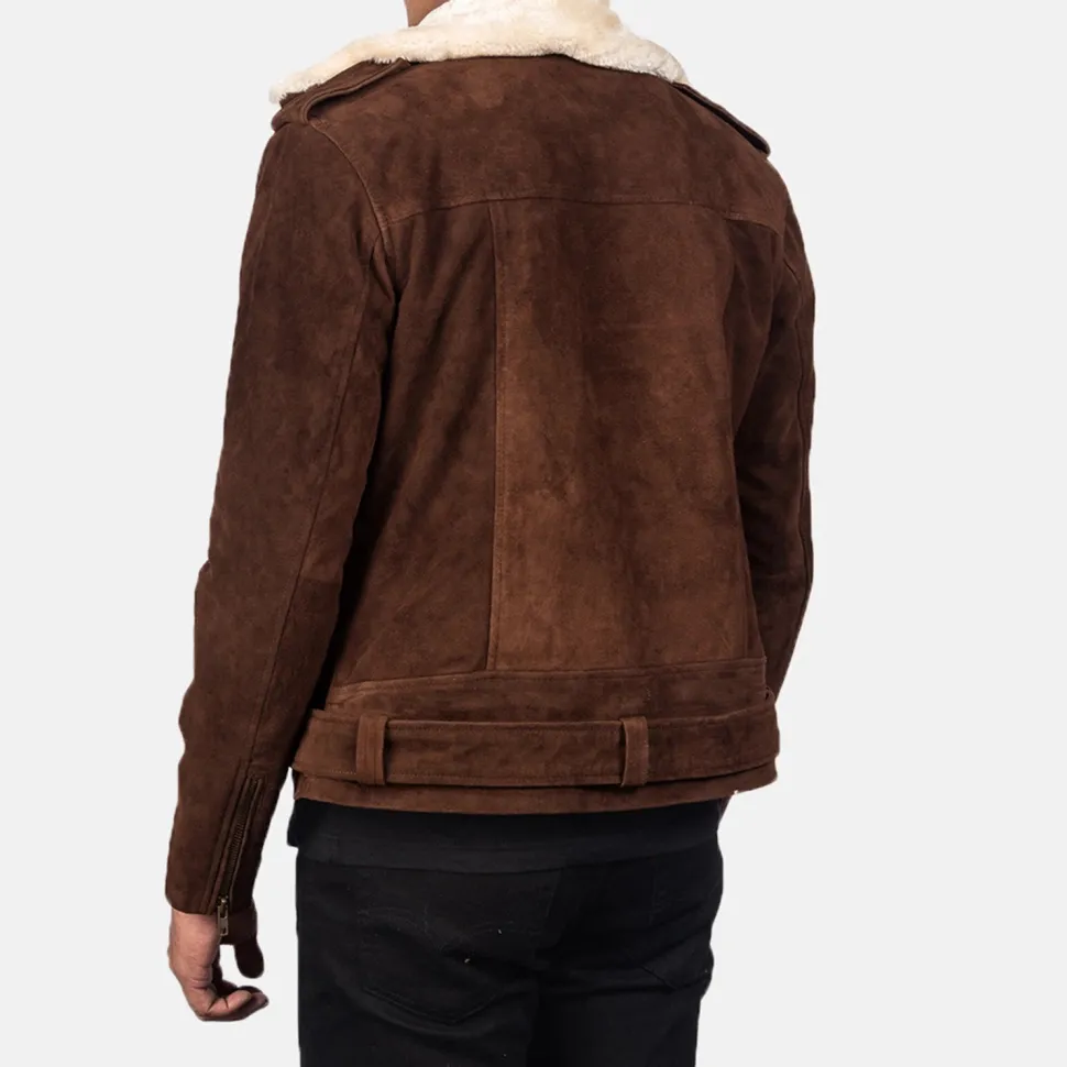 Furton Mocha Suede Biker Jacket