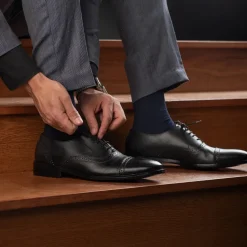 Greyson Brogues Oxford Black Leather Shoes