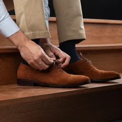 Greyson Brogues Oxford Brown Suede Leather Shoes