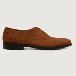 Greyson Brogues Oxford Brown Suede Leather Shoes