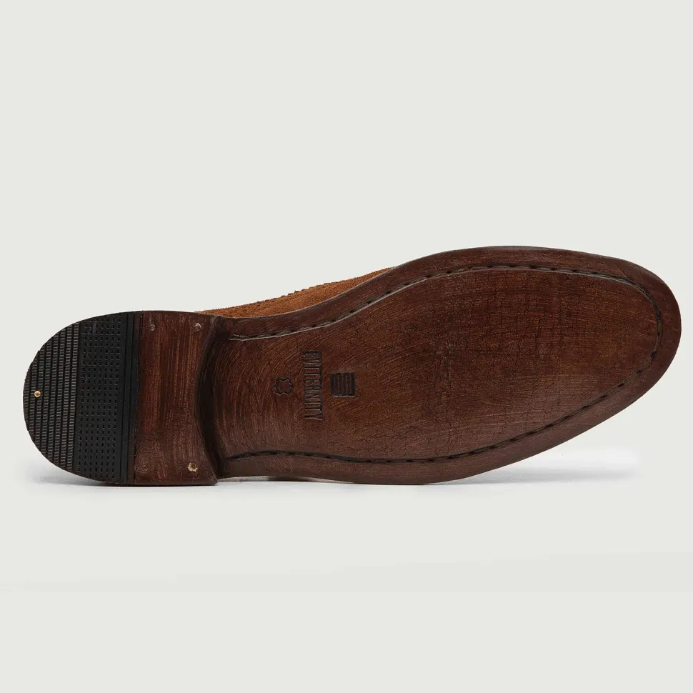 Greyson Brogues Oxford Brown Suede Leather Shoes