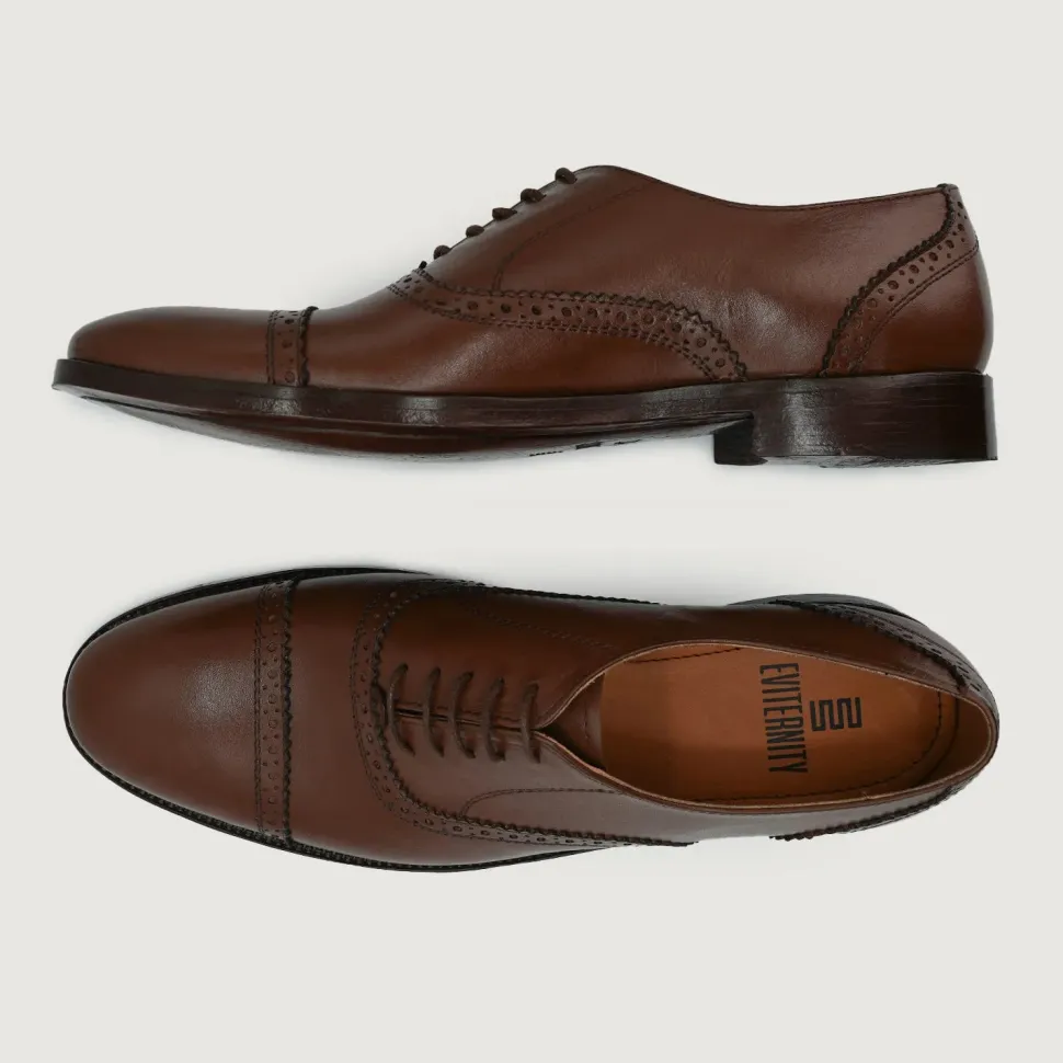 Greyson Brogues Oxford Brown Leather Shoes