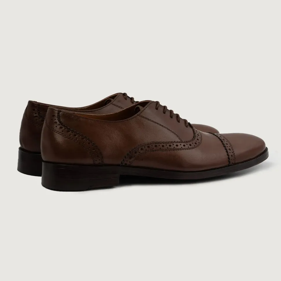 Greyson Brogues Oxford Brown Leather Shoes