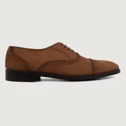 Greyson Brogues Oxford Oil Pull-up Brown Leather Shoes