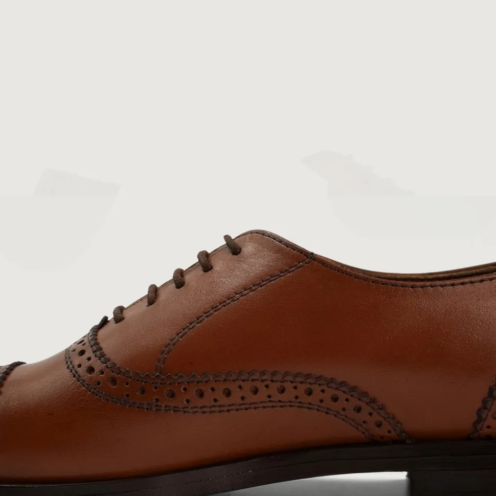 Greyson Brogues Oxford Tan Leather Shoes