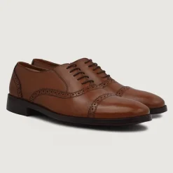 Greyson Brogues Oxford Tan Leather Shoes