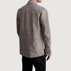 Haven Grey Suede Leather Shirt