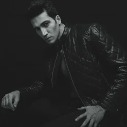 Henry Quilted Black Leather Jacket