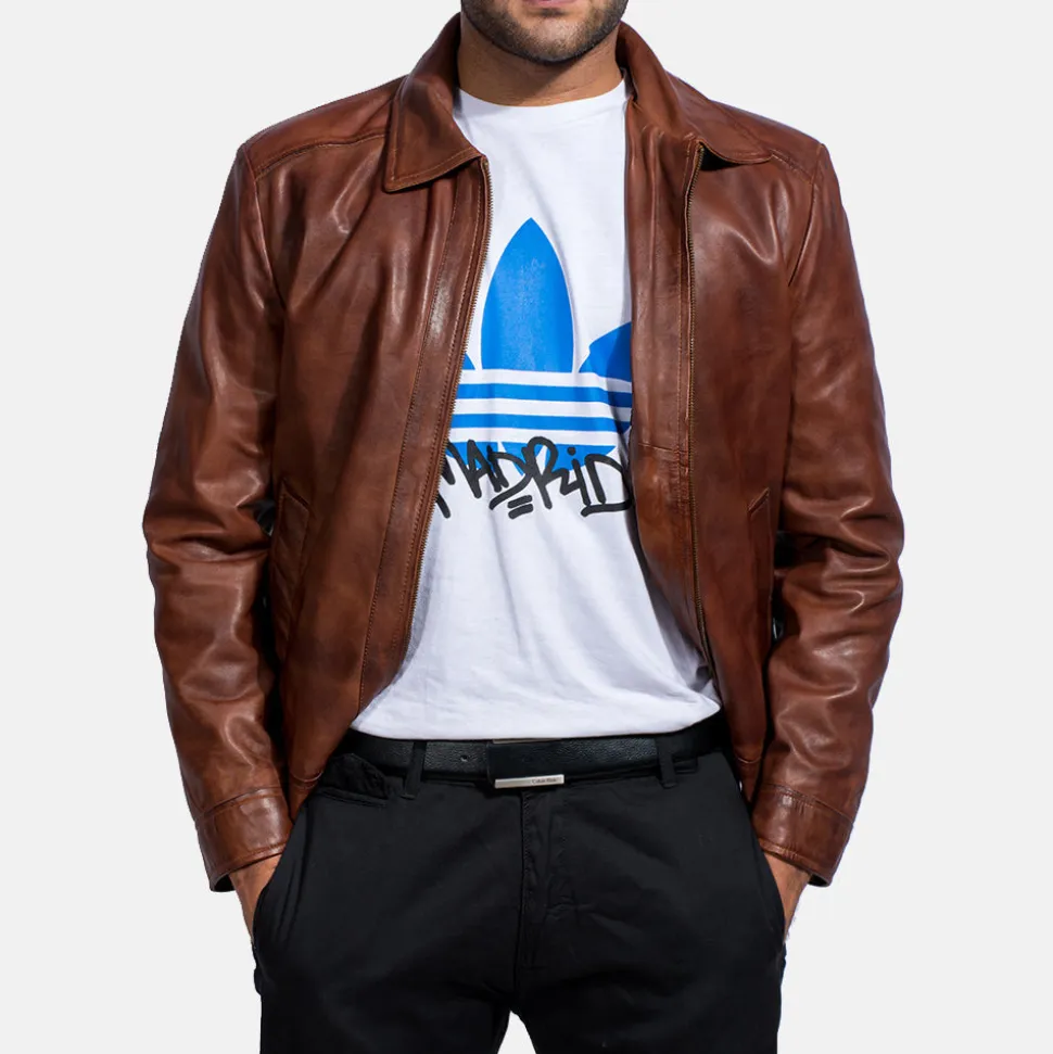Inferno Brown Leather Jacket